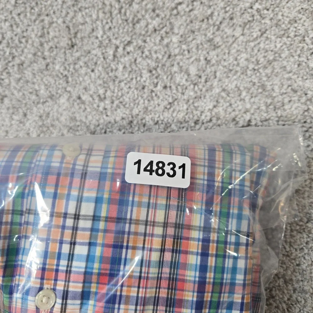 Ralph Lauren shirt Rainbow Madras Plaid Mens 2XL classic Fit 100% Cotton S/S